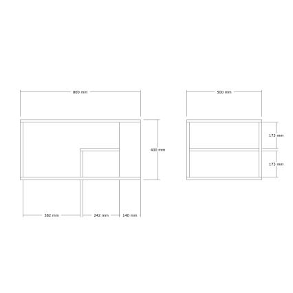 Konferenční stolek JELIO 80x40 cm hnědá