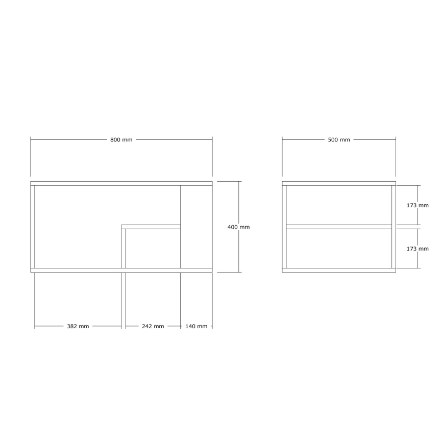 Konferenční stolek JELIO 80x40 cm hnědá