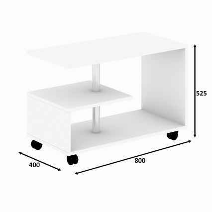 Konferenční stolek KARANFIL 80x40 cm bílá
