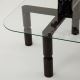 Konferenční stolek KEI 40x80 cm hnědá/čirá