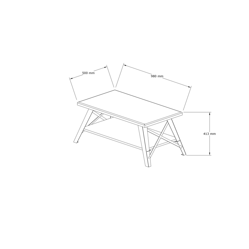 Konferenční stolek KONIK 43x98 cm borovice