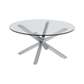 Konferenční stolek LUCA 82 cm čirá/stříbrná