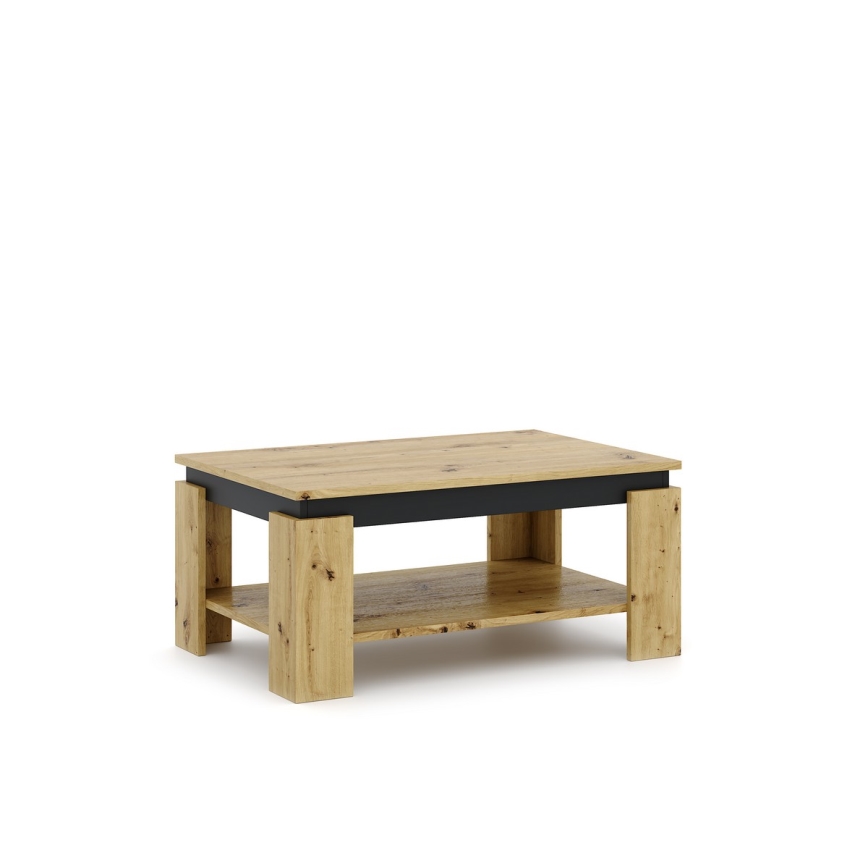 Konferenční stolek LUNO dub artisan/černá
