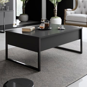 Konferenční stolek LUXE 40x90 cm antracit/černá