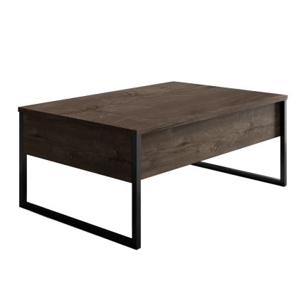 Konferenční stolek LUXE 40x90 cm ořech/černá