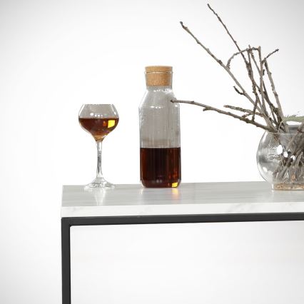 Konferenční stolek MARMO 75x75 cm černá/bílá