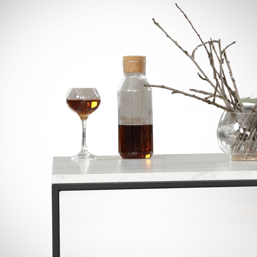 Konferenční stolek MARMO 75x75 cm černá/bílá