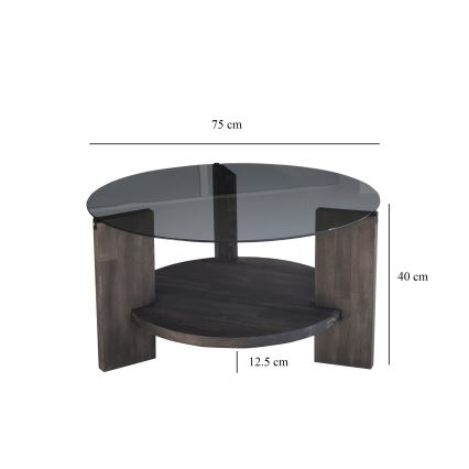 Konferenční stolek MONDO 40x75 cm borovice/černá