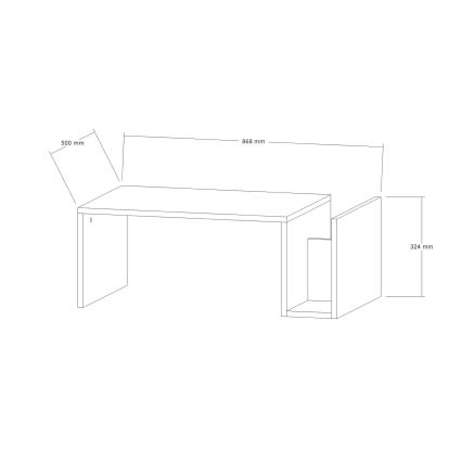 Konferenční stolek MONEL dekor mramor šedá