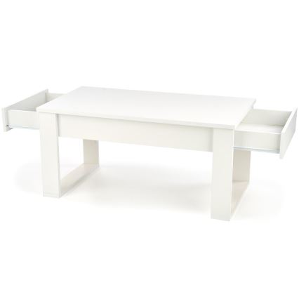 Konferenční stolek se zásuvkami NEA 52x110 cm bílá