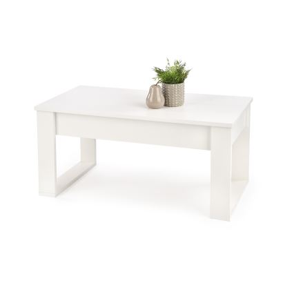Konferenční stolek se zásuvkami NEA 52x110 cm bílá