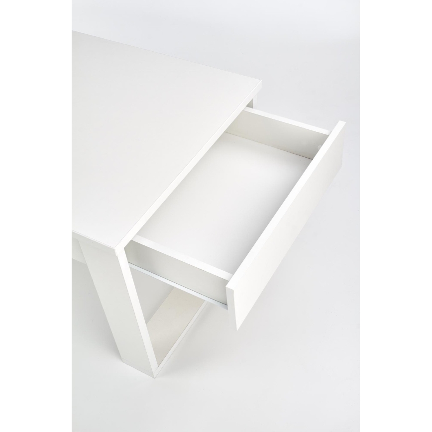 Konferenční stolek se zásuvkami NEA 52x110 cm bílá