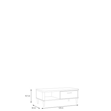 Konferenční stolek NOR 120x60 cm hnědá/béžová