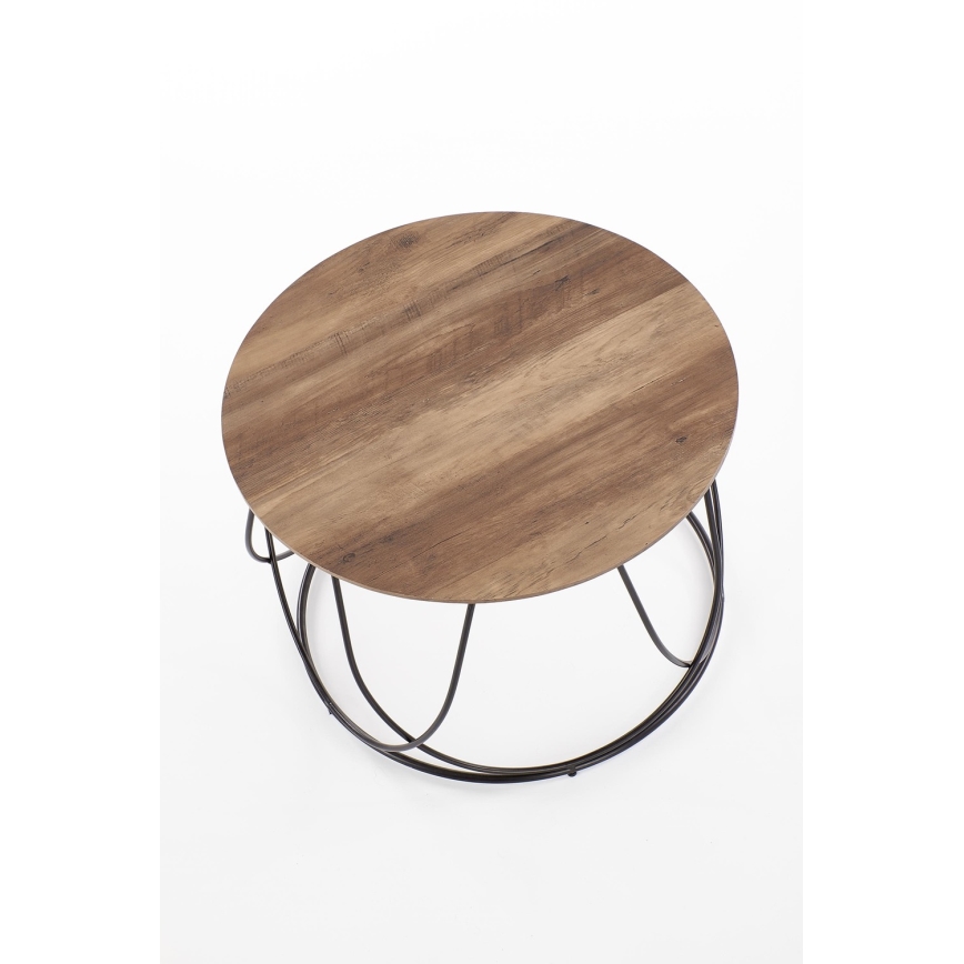 Konferenční stolek NUBIRA 60 cm černá/hnědá