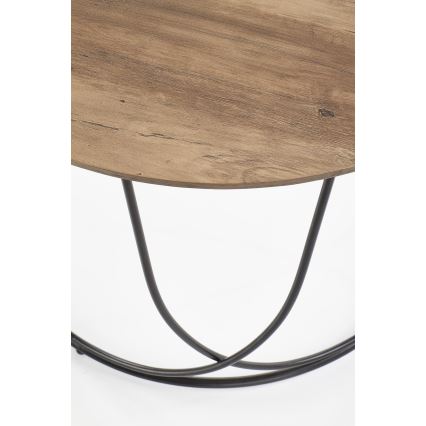 Konferenční stolek NUBIRA 60 cm černá/hnědá