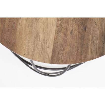 Konferenční stolek NUBIRA 60 cm černá/hnědá