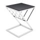 Konferenční stolek OBLIC 40x45 cm chrom/černá