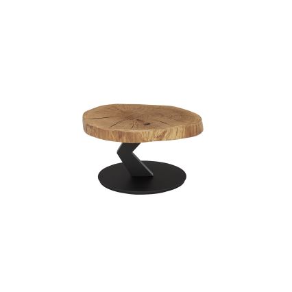 Konferenční stolek ODIN pr. 75 cm dub/černá