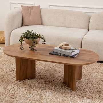 Konferenční stolek OVAL 60x120 cm hnědá