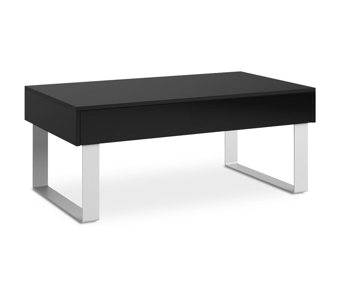Konsimo Sp. z o.o. Sp. k. Konferenční stolek PAVO 45x110 cm lesklá černá 
