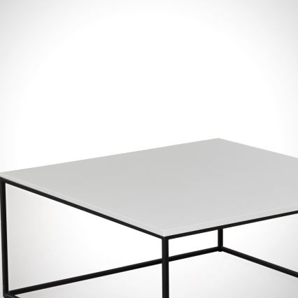 Konferenční stolek POLY 75x75 cm černá/bílá