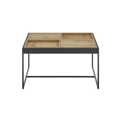 Konferenční stolek PULSE 83x83 cm dub/černá