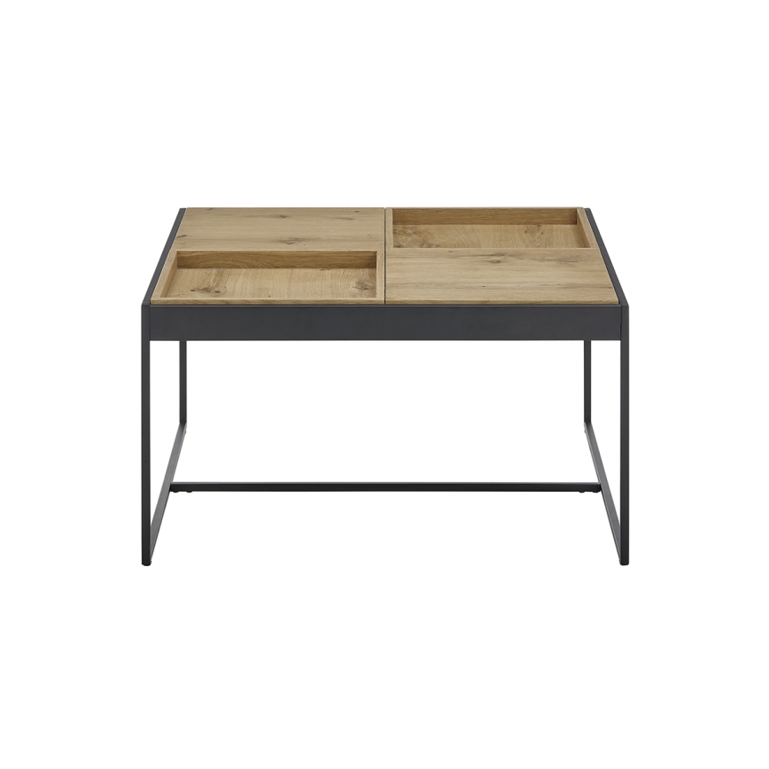 Konferenční stolek PULSE 83x83 cm dub/černá