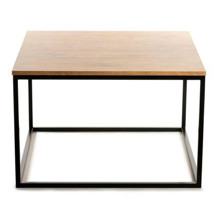 Konferenční stolek QUAD 50x80 cm černá/hnědá