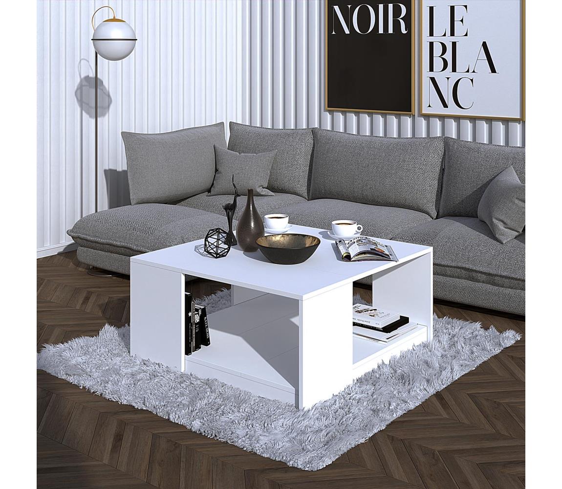 Asir Konferenční stolek QUATRO 42x80 cm bílá AS1379