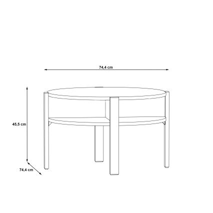 Konferenční stolek RINO 75 cm černá