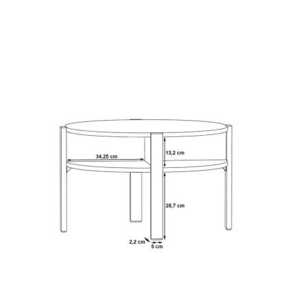 Konferenční stolek RINO 75 cm hnědá