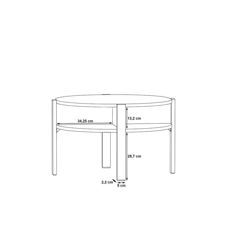 Konferenční stolek RINO 75 cm hnědá