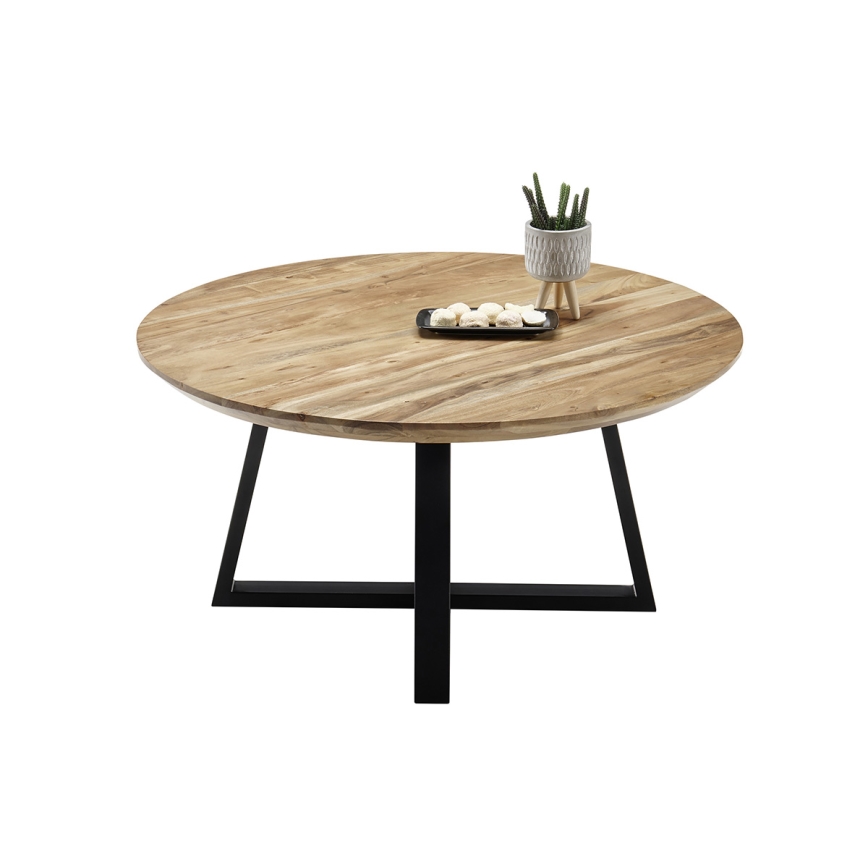 Konferenční stolek RIVA pr. 90 cm akát/černá