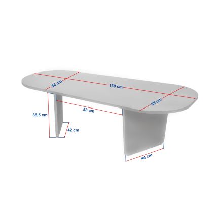 Konferenční stolek ROND 130x65 cm béžová