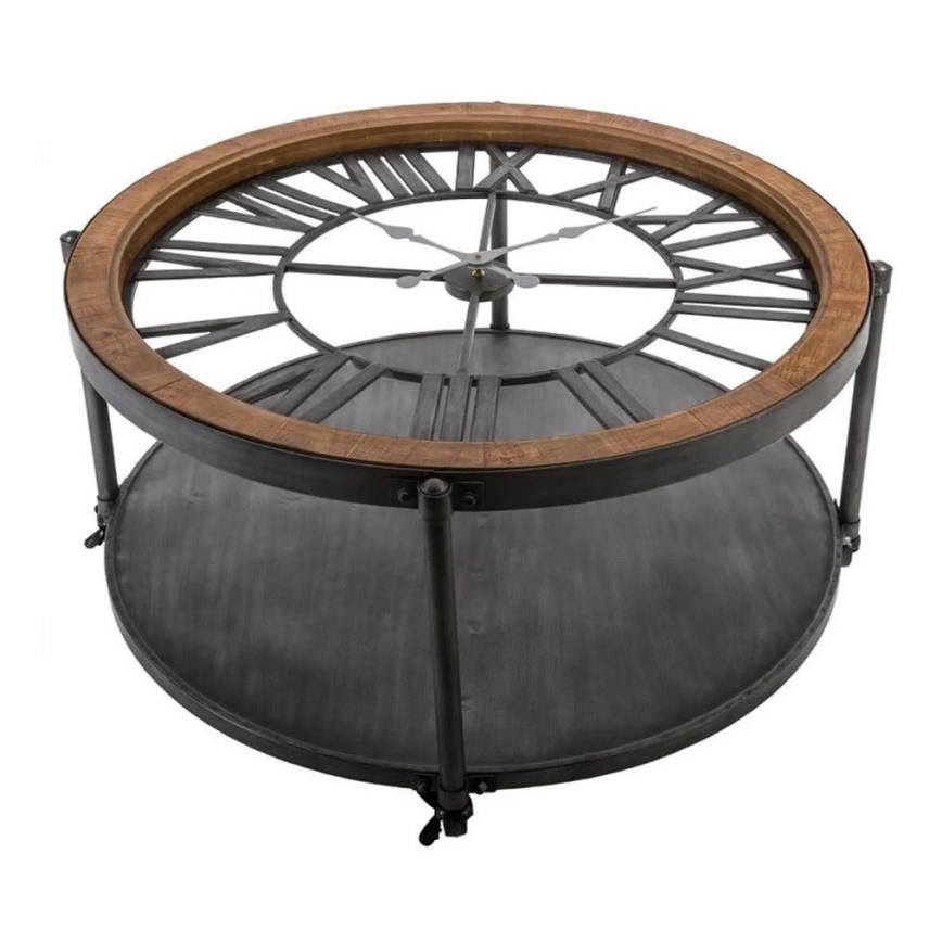Konferenční stolek s hodinami CHRONO 89,5x47 cm 1xAA