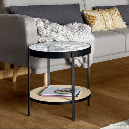 Konferenční stolek s hodinami MECA 51x49 cm