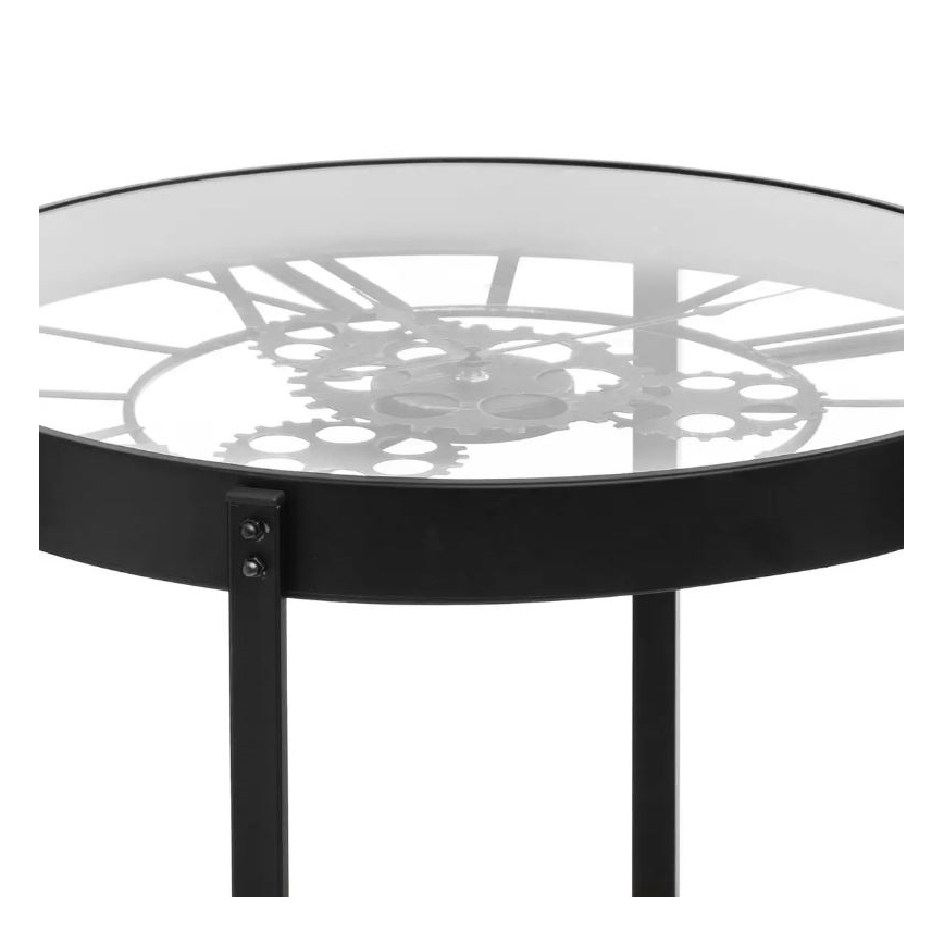 Konferenční stolek s hodinami MECA 51x49 cm