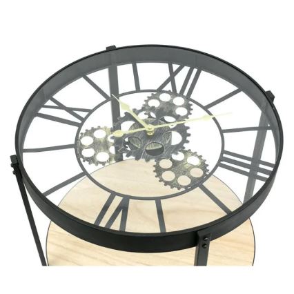 Konferenční stolek s hodinami MECA 51x49 cm