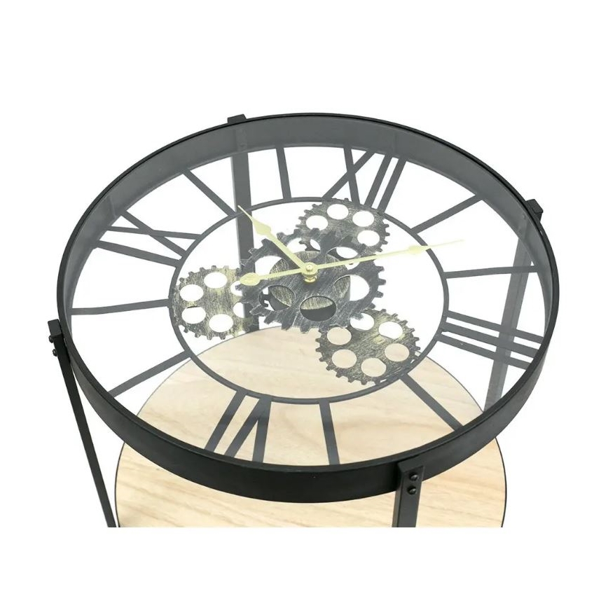 Konferenční stolek s hodinami MECA 51x49 cm