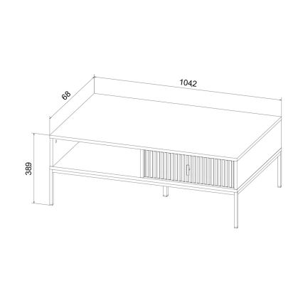 Konferenční stolek SUE 104x68 cm černá