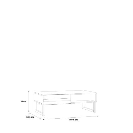Konferenční stolek TARO bílá