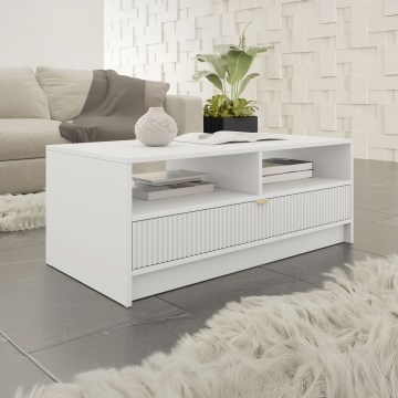Konferenční stolek TIRENO 100x40 cm bílá