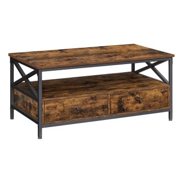 Konferenční stolek TOREN 100x55 cm hnědá/černá