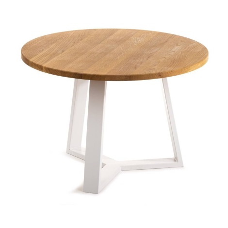 Konferenční stolek TRILEG 48x70 cm bílá/dub