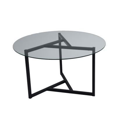 Konferenční stolek TRIO 75 cm čirá/černá