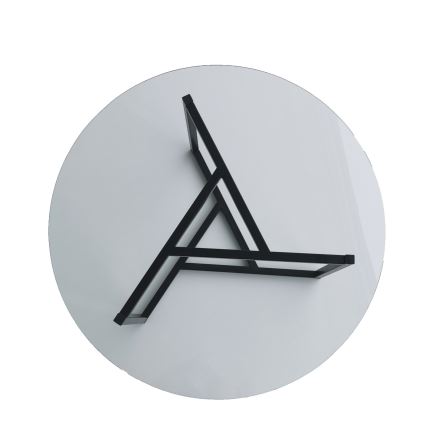 Konferenční stolek TRIO 75 cm čirá/černá
