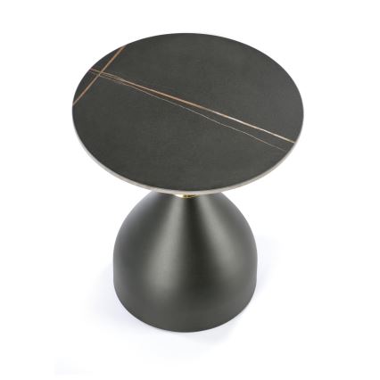 Konferenční stolek VERO pr. 50 cm černá/zlatá