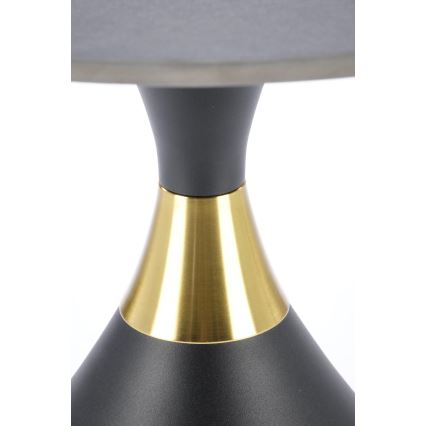 Konferenční stolek VERO pr. 50 cm černá/zlatá