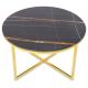 Konferenční stolek VERTIGO 45x80 cm zlatá/černý mramor
