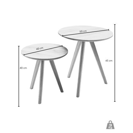 Konferenční stolek VEYLOR 50/40 cm dub